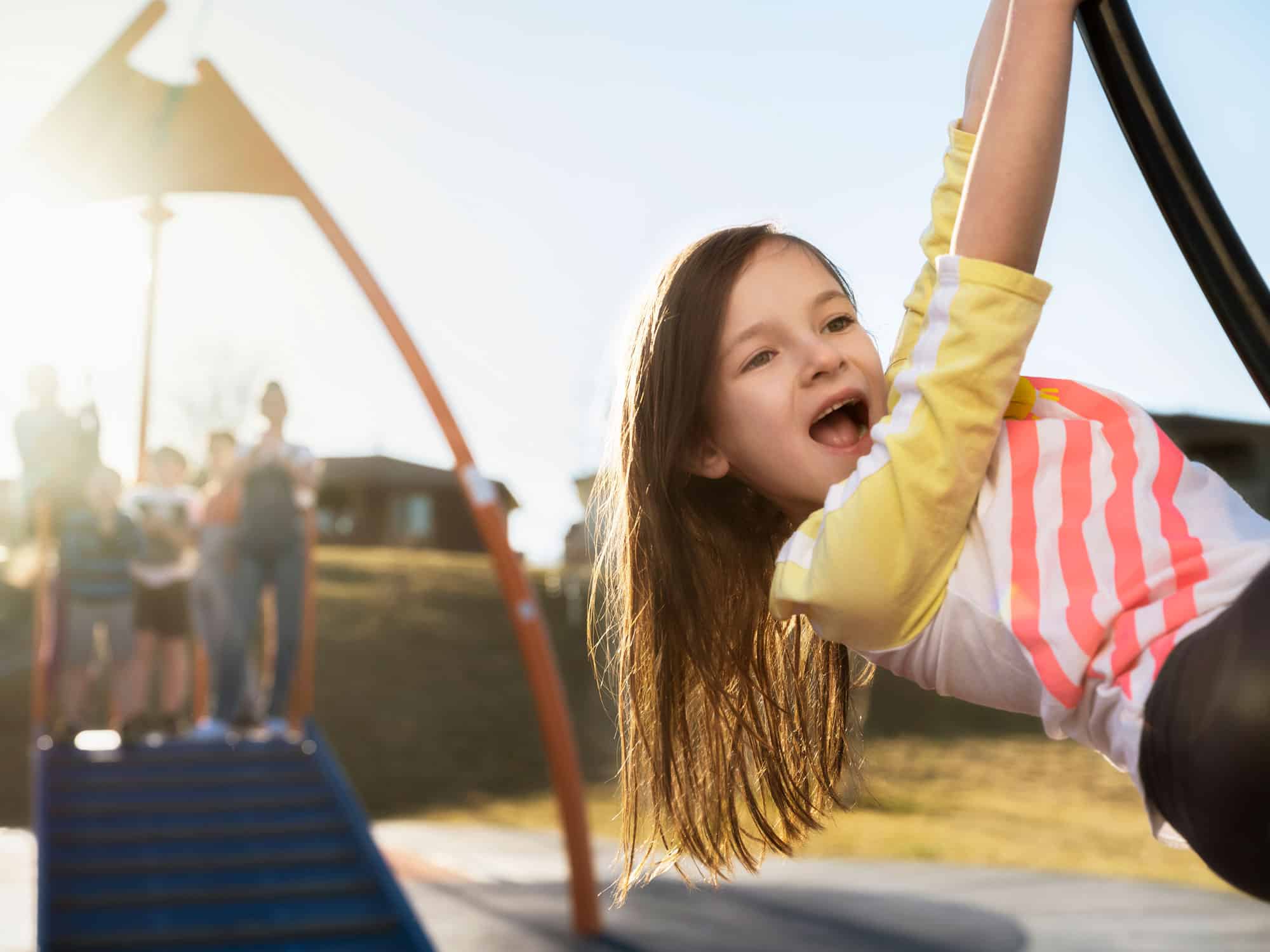 girls playing at Fox Hill Park in Summerlin