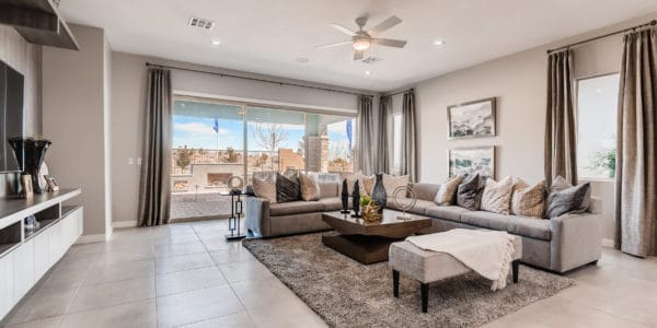 Living Room in Carmel Model in Bixby Creek by Woodside Homes in Stonebridge in Summerlin