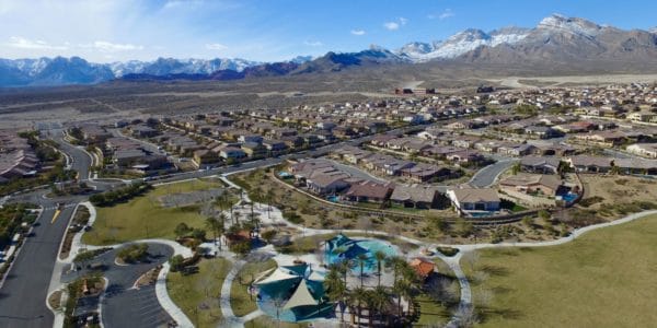 Aerial view of houses in Summerlin