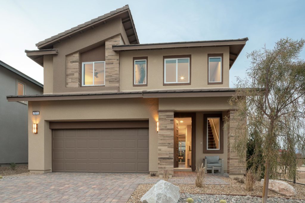 Front Elevation of Plan 4 Model in Jade Ridge by Taylor Morrison in The Cliffs in Summerlin