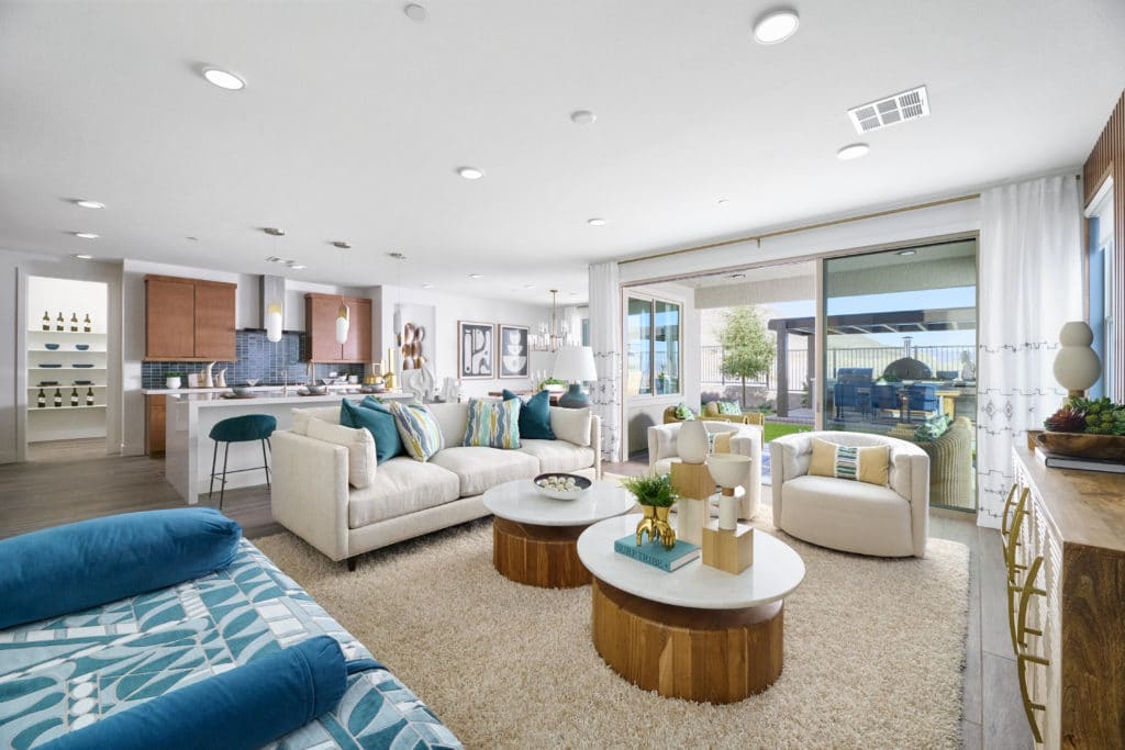Great Room of Plan 3 at Kings Canyon by Tri Pointe Homes