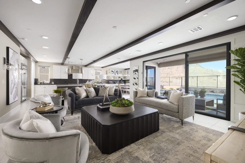 Great Room of Plan 4 at Kings Canyon by Tri Pointe Homes