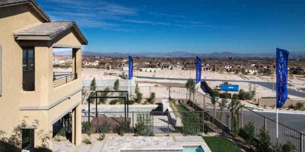 Backyard with pool at Westcott by Lennar