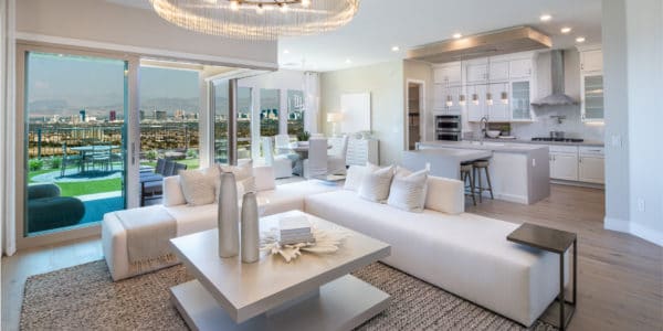 Living Room of Cesena Model at Carmel Cliff by Pulte Homes