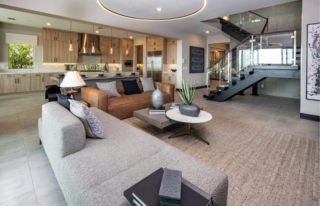 Living Room of Vittoria Model at Carmel Cliff by Pulte Homes