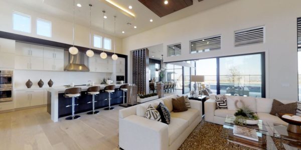 White Living Room at Mesa Ridge by Toll Brothers in Summerlin