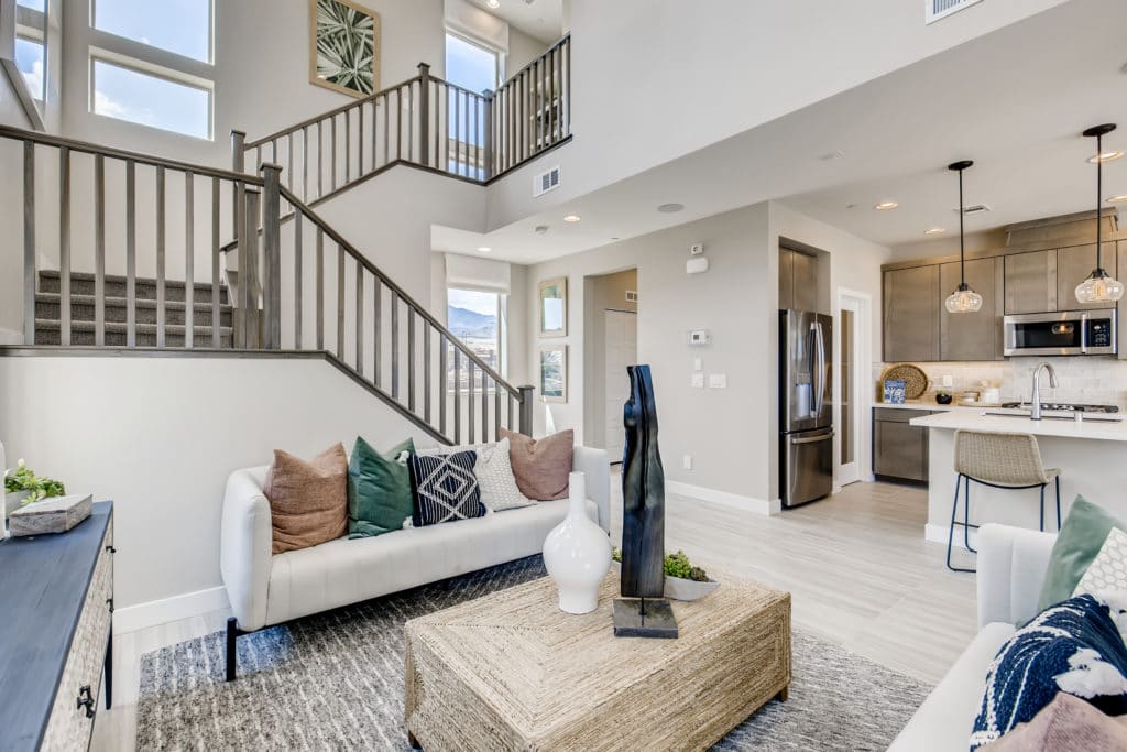 Family Room of Amber Plan 3 at Obsidian by Woodside