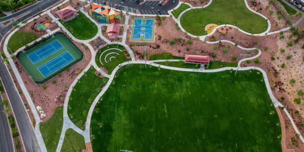 Aerial view of sagemont park in summerlin