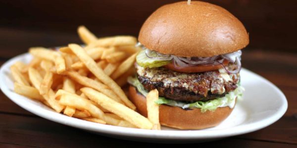 Burger and fries