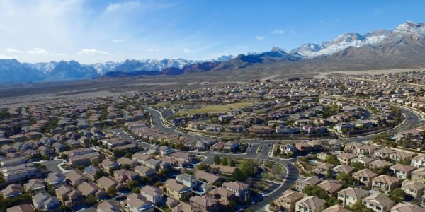 Aerial view of houses in Summerlin