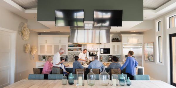 People eating dinner at Trilogy by Shea Homes in Summerlin