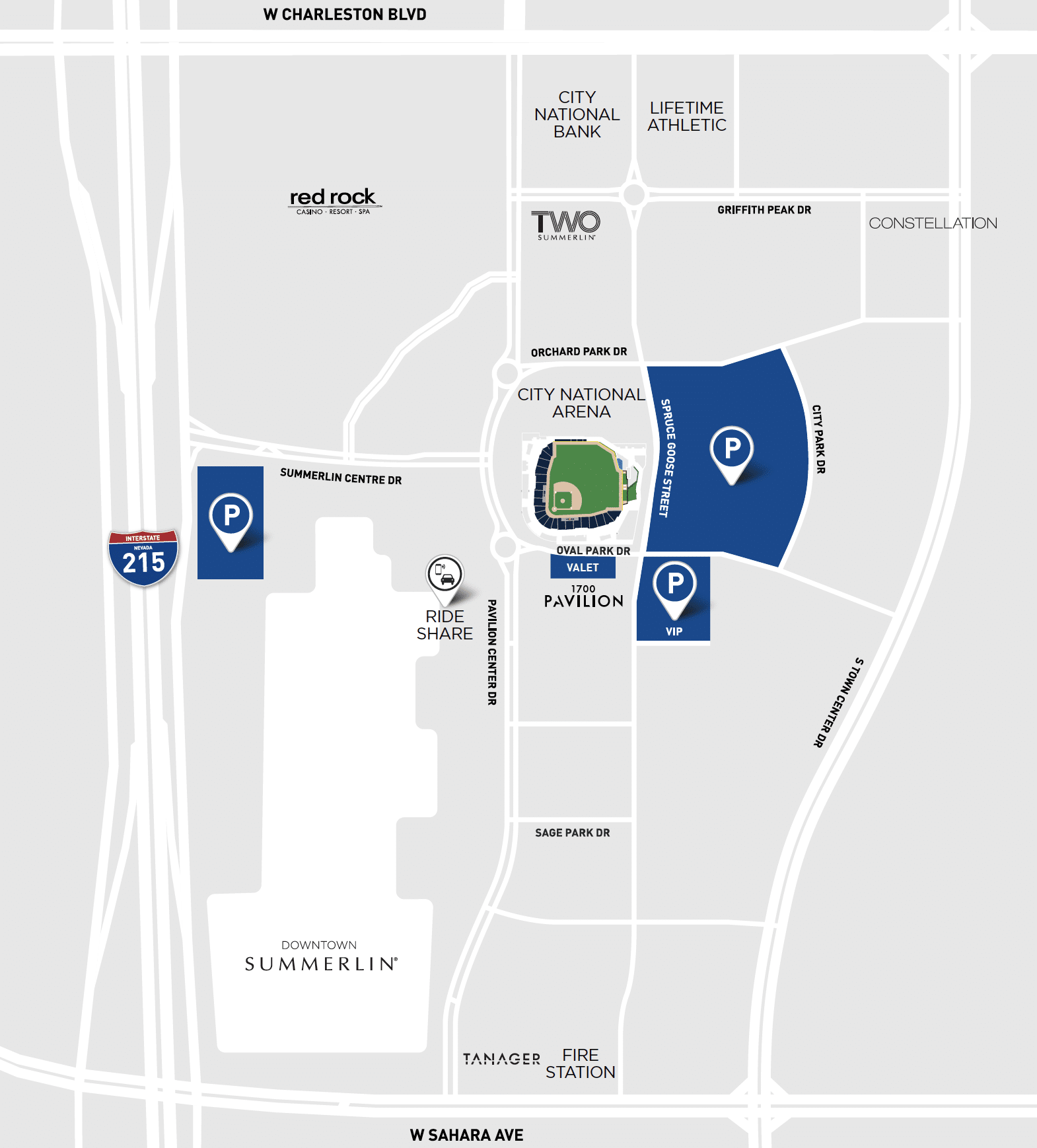 Ballpark Parking Map